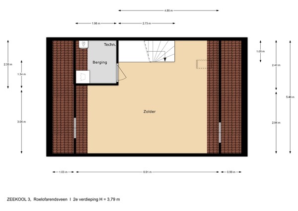 Floorplan - Zeekool 3, 2371 KD Roelofarendsveen